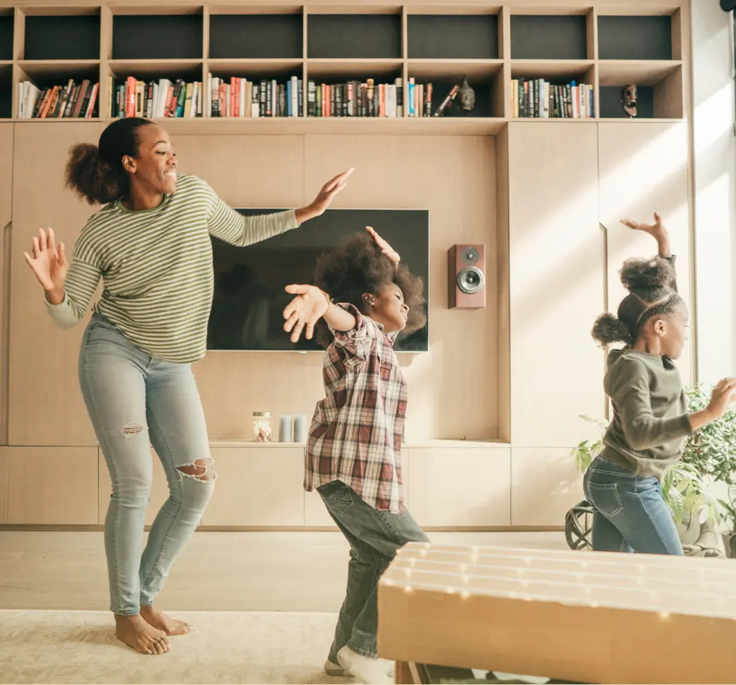 A family dancing